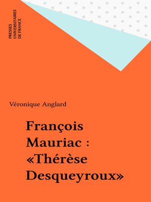 cover image of François Mauriac